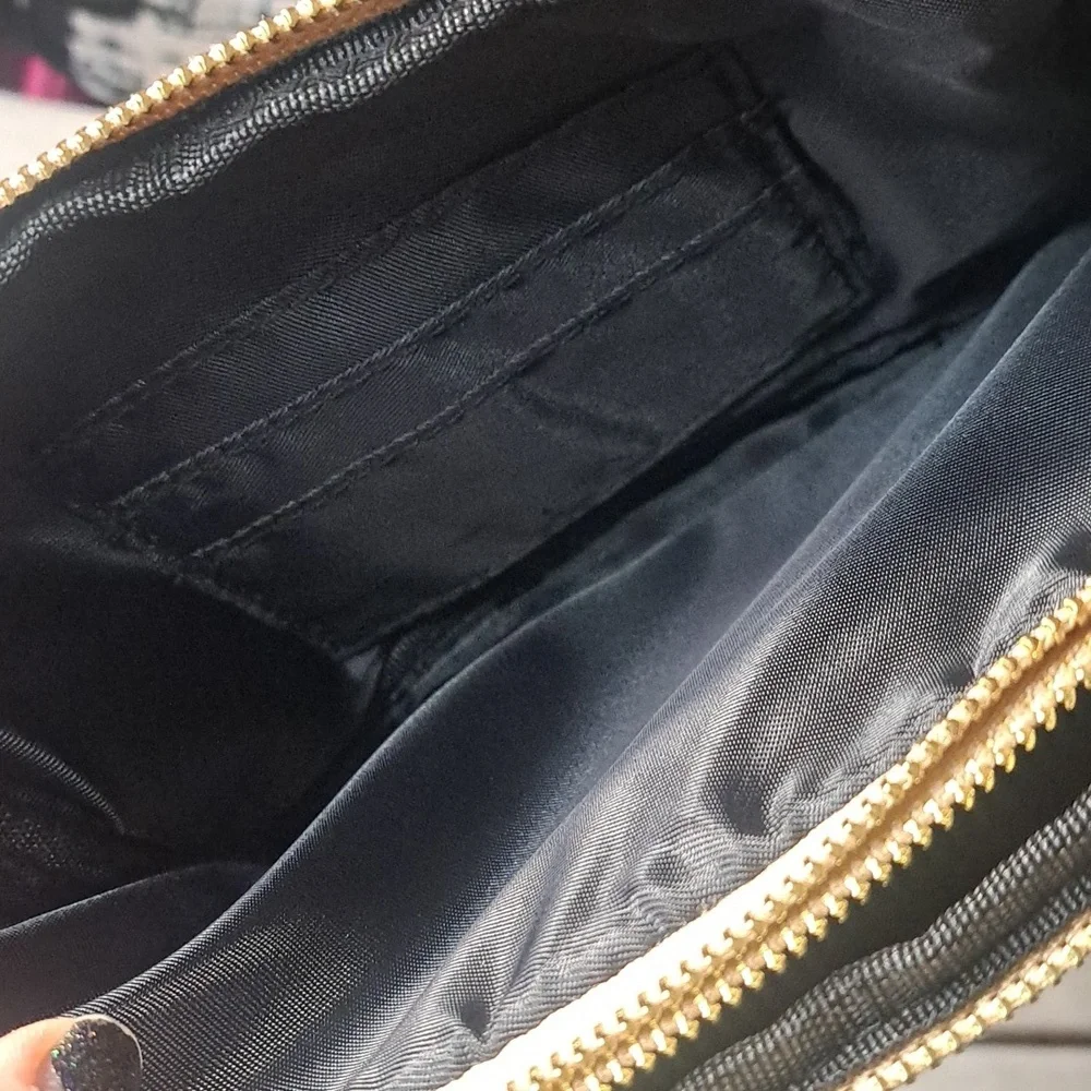 Beige 2 Zipper Section Travel Bag